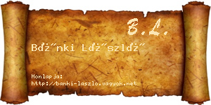 Bánki László névjegykártya