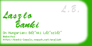 laszlo banki business card